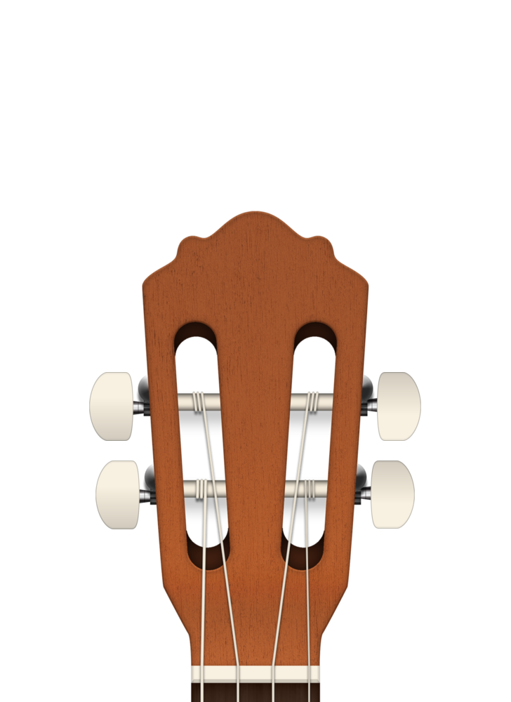 Headstock ng cavaquinho na may tuning pegs